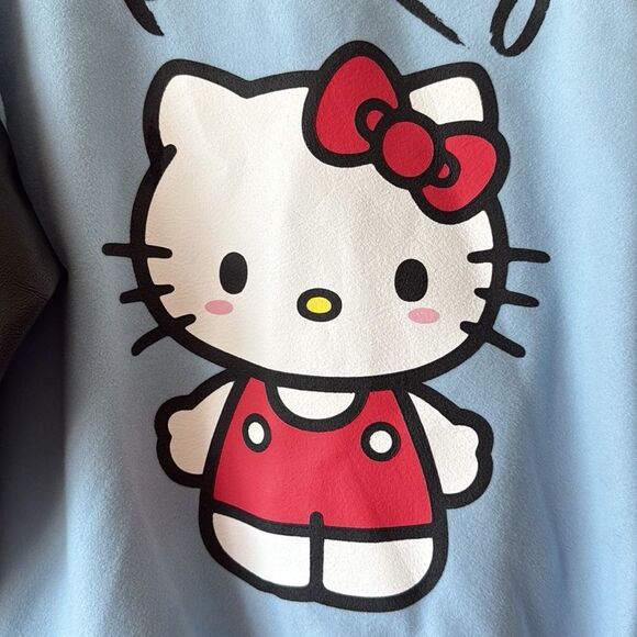 Hello Kitty X Forever 21 Varsity Bomber Faux Leather Jacket - Picture 12 of 16